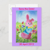 Ostern Save the Date Postkarte (Vorne/Hinten)