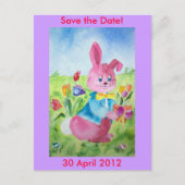 Ostern Save the Date Postkarte (Vorderseite)