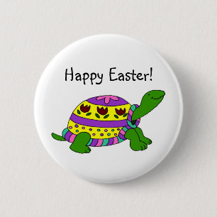 Ostern-Schildkröte Button
