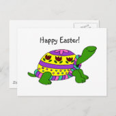 Ostern-Schildkröte Feiertagspostkarte (Vorne/Hinten)