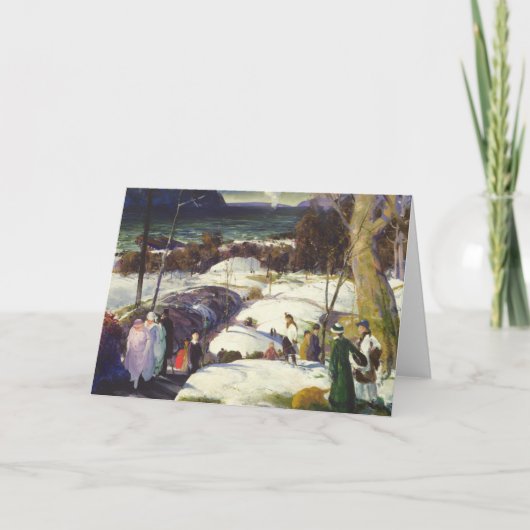 Ostern-Schnee Feiertagskarte (Vorderseite)