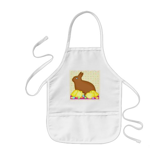 Ostern-Schokoladen-Häschen-Schürze Kinderschürze (Vorne)