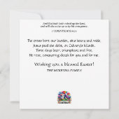 Ostern Segnungen Pastel Niedlich Bunny Feiertagskarte (Rückseite)