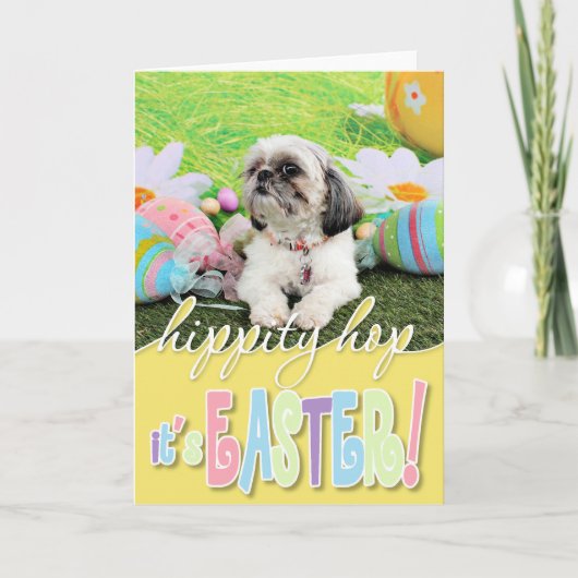 Ostern - Shih Tzu - Sophie Feiertagskarte (Vorderseite)