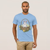 Ostern Shirt Osterhase Bunny Basketball Unisex T - (Vorne ganz)