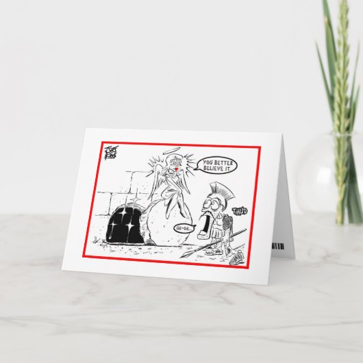 OSTERN: "SIE GLAUBEN BESSER " FEIERTAGSKARTE (Vorderseite)