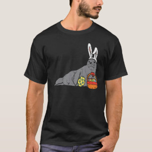 Ostern Siegel Bunny Eggs Basket Niedlich Sea Lion  T-Shirt