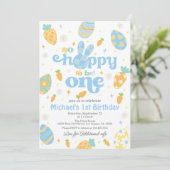 Ostern so erfreut, ein Junge zu sein Geburtstag Einladung (Stehend Vorderseite)