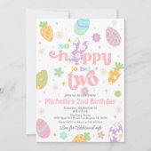 Ostern so erfreut, zwei Geburtstage zu sein Einladung (Vorderseite)