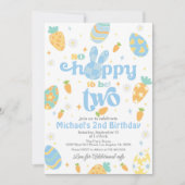 Ostern so erfreut, zwei Jungen zu sein Geburtstag Einladung (Vorderseite)