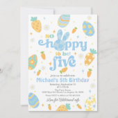 Ostern so hallo zu fünf Jungen Geburtstag zu werde Einladung (Vorderseite)