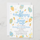 Ostern so hallo zu vier Jungen Geburtstag zu werde Einladung (Vorderseite)