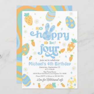 Ostern so hallo zu vier Jungen Geburtstag zu werde Einladung