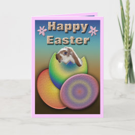 Ostern- Sonne in Eierkarte. Feiertagskarte