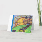 Ostern-Sonnenaufgang-Ukrainer-Volkskunst Feiertagskarte (Rückseite)