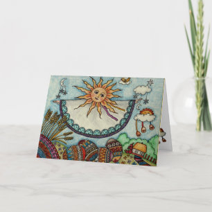 Ostern-Sonnenaufgang-Ukrainer-Volkskunst Feiertagskarte