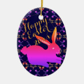 Ostern Sonnige Rose Gemustertes Ei Ornament (Vorne)