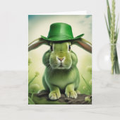 Ostern/St. Patrick's Day Bunny Karte (Vorderseite)