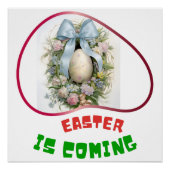 Ostern steht vor der Tür - Ostertag Poster (Vorderseite)