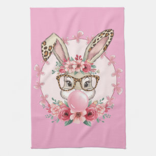 Ostern Süße Florale Hase Leopard Geschenk Geschirrtuch