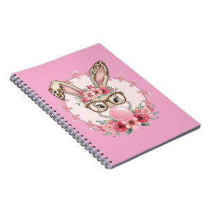 Ostern Süße Florale Hase Leopard Geschenk Notizblock