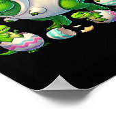 Ostern T-rex Bunny Ears Funny Dinosaur Kostüm Kind Poster (Ecke)