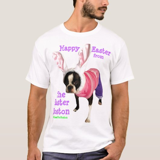 Ostern t-shirtwith Boston Terrier T-Shirt (Vorderseite)