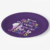 Ostern-Tabellen-Dekorationen - Osterhase Pappteller (Schrägansicht)