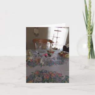 Ostern-Tabellen-Einstellung, Segen Feiertagskarte