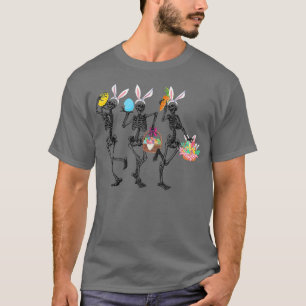 Ostern Tanzen Skeleton Dancer Bunny Ears T-Shirt