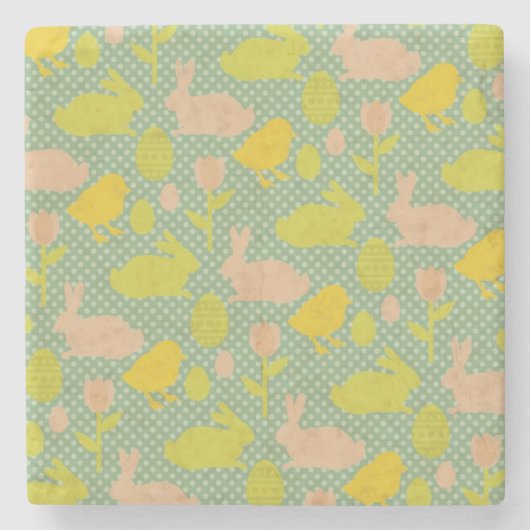 Ostern-Tapete Steinuntersetzer (Vorderseite)