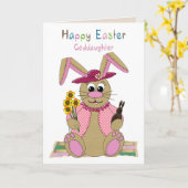 Ostern, Tochter, Osterhase Karte (Gelbe Blume)