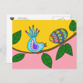 Ostern-Überraschungs-Ukrainer-Volkskunst Feiertagspostkarte (Vorne/Hinten)