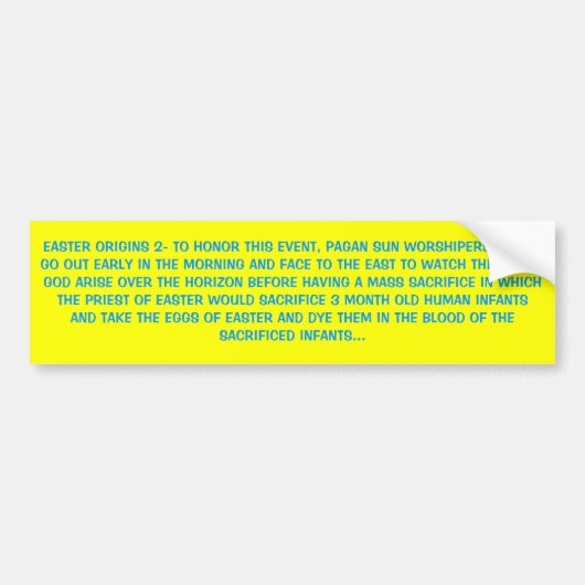 OSTERN-URSPRUNG 2 AUTOAUFKLEBER (Vorne)