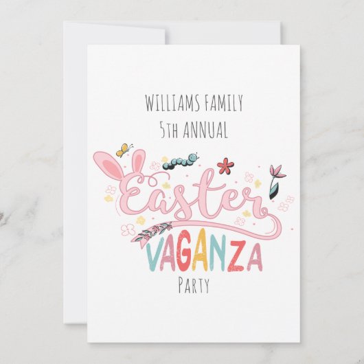 Ostern Vaganza Pascua Piazza della Riforma Einladung (Rückseite)