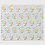 Ostern Vintag Ostern Bunny Bunnies Rabbits Geschenkpapier (Flach)