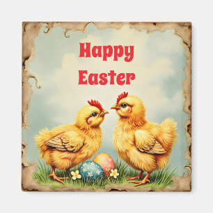 Ostern Vintage 2 Little Chicken Holiday Kollektion Magnet