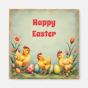Ostern Vintage 3 Little Chicken Holiday Kollektion Magnet