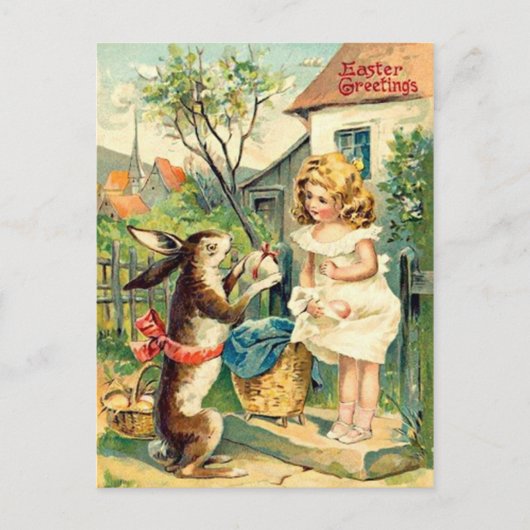 Ostern : vintage - feiertagspostkarte (Vorderseite)