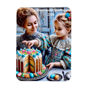 OSTERN ~ Vintage-Kuchen ~ Flexibler Foto-Magnet Magnet