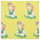 Ostern Vintager Mädchentost und Osterküken 4,5" Stoff (Muster)