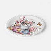 Ostern - Wasserfarbenküste - Pappteller (Schrägansicht)