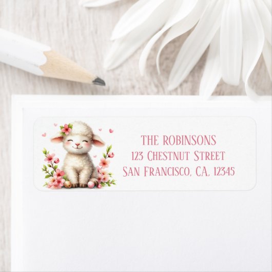 Ostern - Wasserfarbenlamm - Eier und Blume - (Insitu)