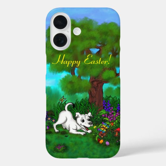 Ostern - Welpe Capo and Butterfly Case-Mate iPhone Hülle (Rückseite)