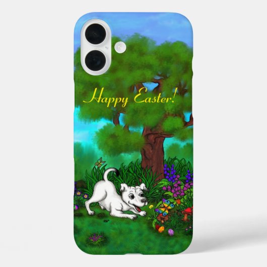 Ostern - Welpe Capo and Butterfly Case-Mate iPhone Hülle (Rückseite)