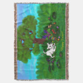 Ostern - Welpe Capo and Butterfly Decke (Vorderseite Vertikal)