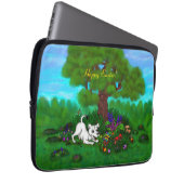Ostern - Welpe Capo and Butterfly Laptopschutzhülle (Vorne Rechts)