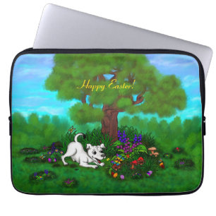 Ostern - Welpe Capo and Butterfly Laptopschutzhülle