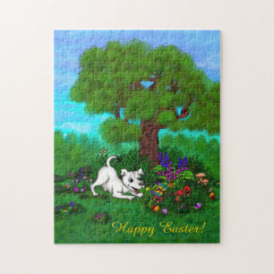 Ostern - Welpe Capo and Butterfly Puzzle