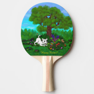 Ostern - Welpe Capo and Butterfly Tischtennis Schläger